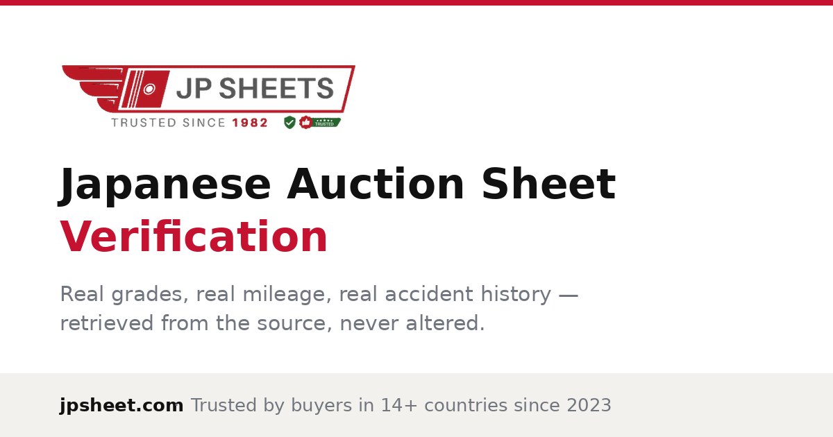 Japanese Auction Sheet Data: Live Stats from Real Checks