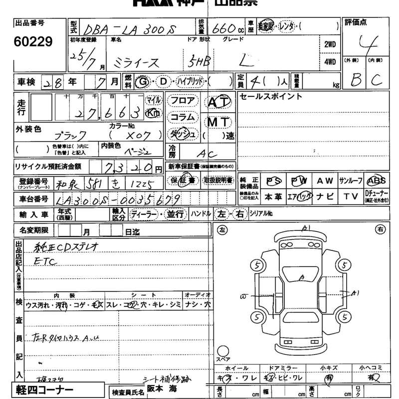 How to Identify Auction Sheet Formats from Different Auction Houses 3 HAA Kobe Auction House auction sheet formats