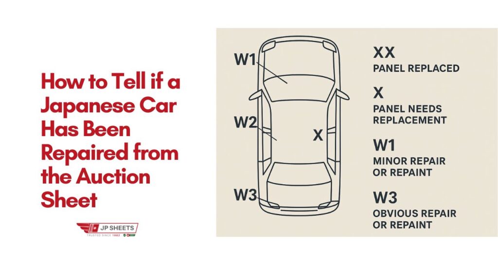 How to Tell if a Japanese Car Has Been Repaired from the Auction Sheet