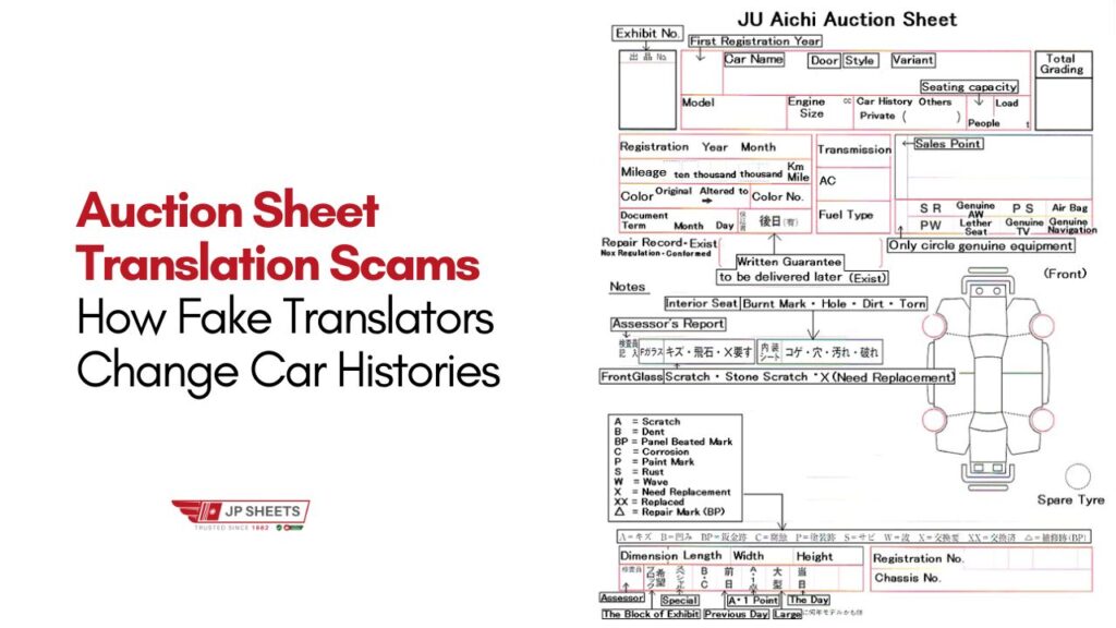 Auction Sheet Translation Scams: How Fake Translators Change Car Histories 4 Auction Sheet Translation Scams How Fake Translators Change Car Histories