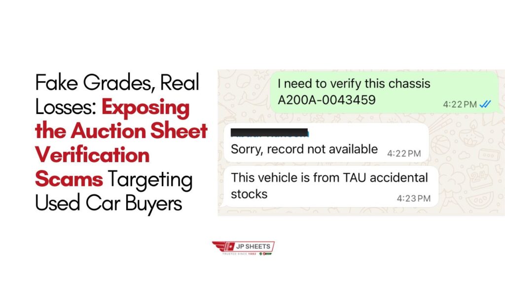 Fake Grades, Real Losses: Exposing the Auction Sheet Verification Scams Targeting Used Car Buyers 5 Fake Grades, Real Losses Exposing the Auction Sheet Verification Scams Targeting Used Car Buyers